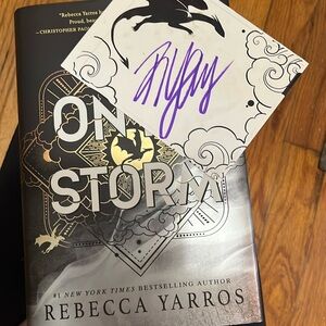 Signed Plate Onyx Storm hardback book